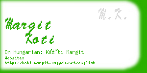 margit koti business card